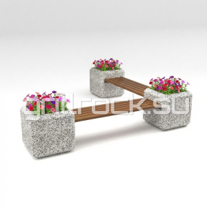 Скамейка “Барбара” с вазонами дабл