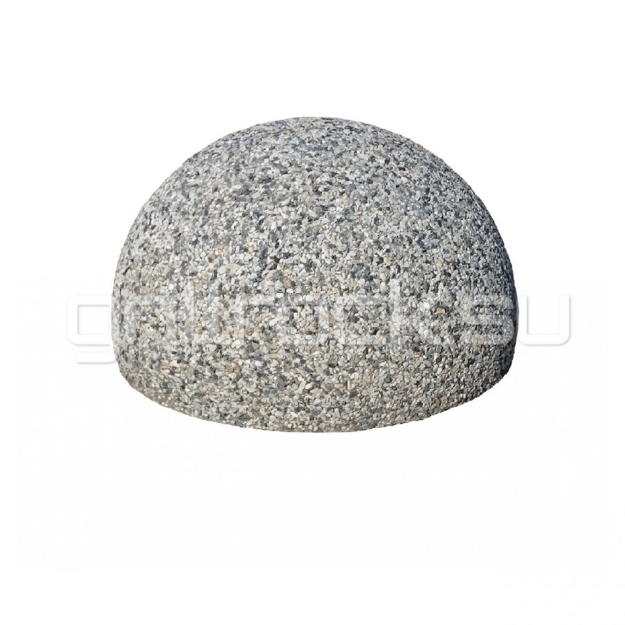 Ограничитель парковки “Полусфера” из бетона (для улицы) с крошкой натурального камня (мрамор, гранит, гравий)