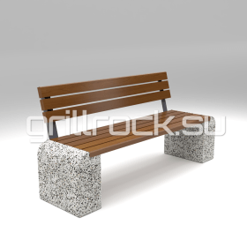 Скамейка со спинкой “Евро”