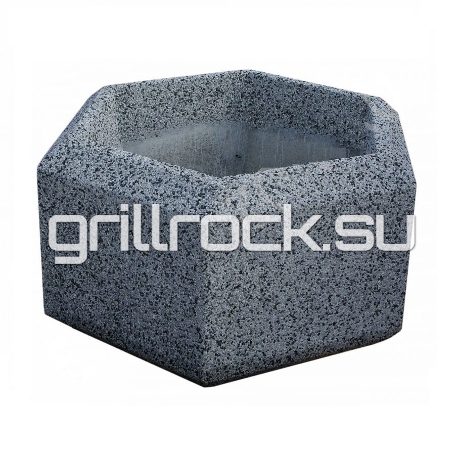 Вазон “Марк” из бетона (для улицы) с крошкой натурального камня (мрамор, гранит, гравий)