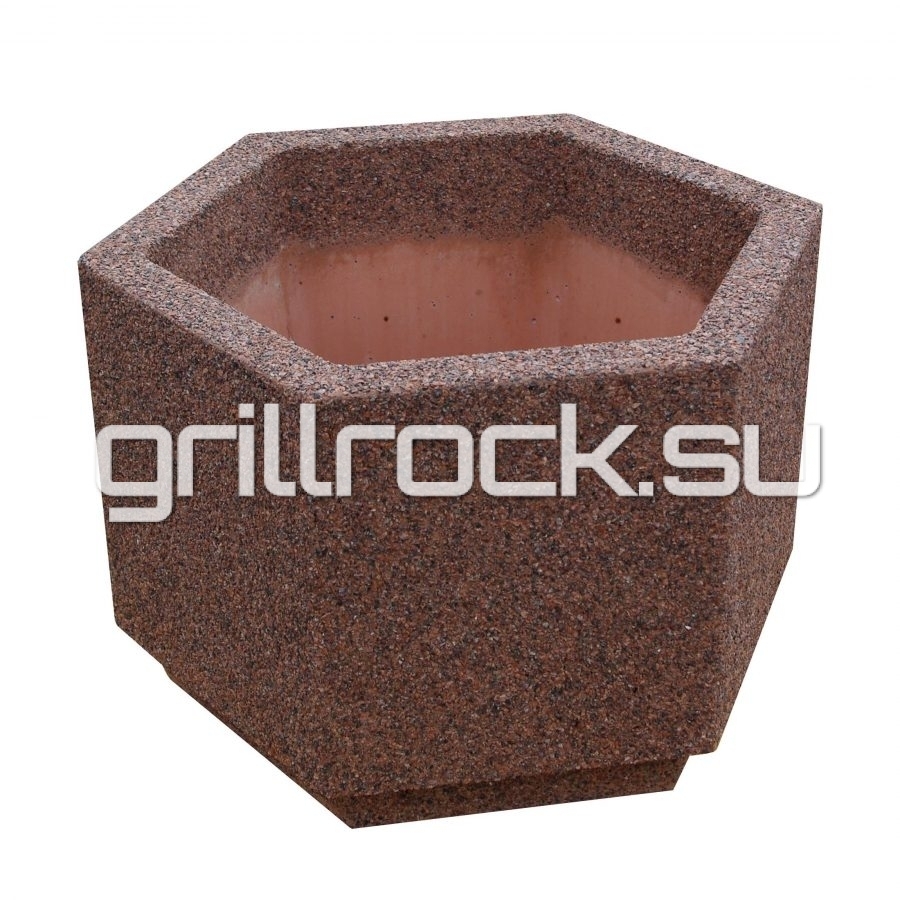 Вазон “Доминик” из бетона (для улицы) с крошкой натурального камня (мрамор, гранит, гравий)