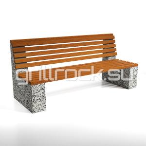 Скамейка “Бордо” со спинкой