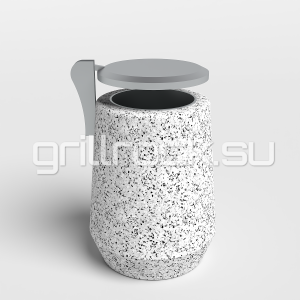 Урна “Дублин с крышкой” шлифованная