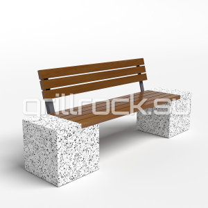 Скамейка со спинкой “Евро 2” шлифованная