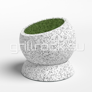 Вазон “Глобус” на подставке шлифованный