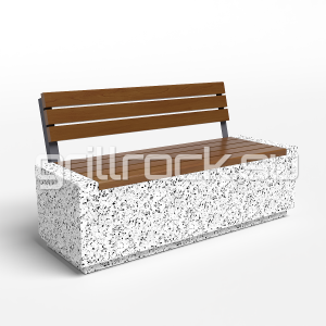 Скамейка “Темп 2” со спинкой шлифованная