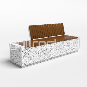 Скамейка “Темп 200” со спинкой шлифованная