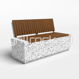 Скамейка “Темп со спинкой” шлифованная